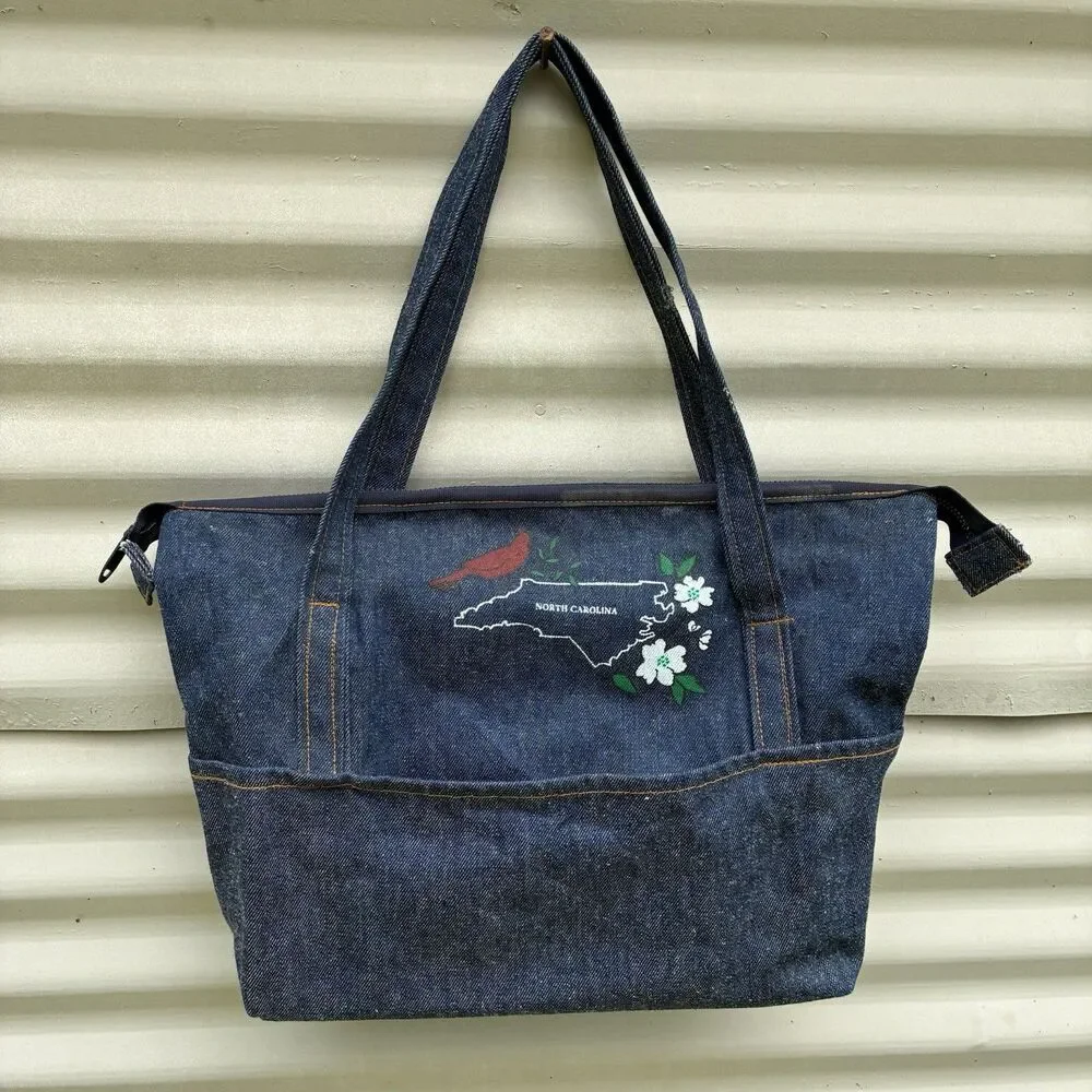 TANNER GOODS Vintage Selvedge Denim Gardening Boat Tote Bag Talon Zipper